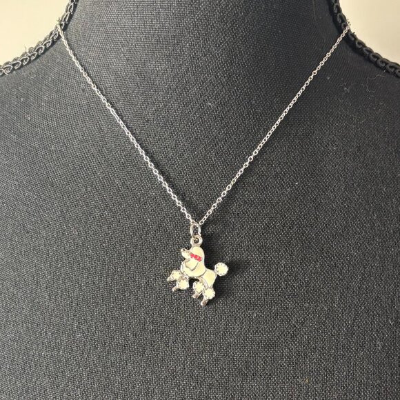 Vintage White Poodle Necklace - Picture 7 of 7